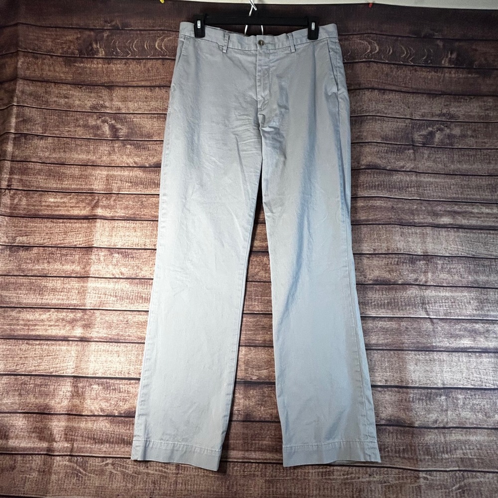 Polo Ralph Lauren Mens Stretch Classic Fit Chino Pants Light Grey 34x34 Twill
